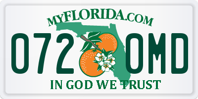 FL license plate 0720MD