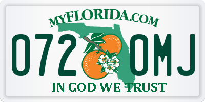 FL license plate 0720MJ