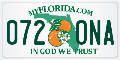 FL license plate 0720NA