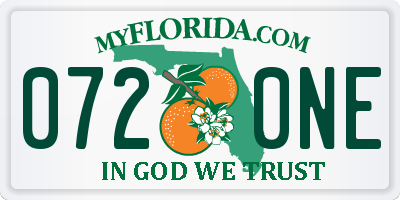 FL license plate 0720NE