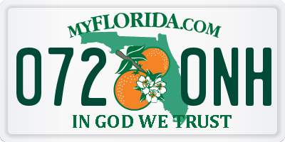 FL license plate 0720NH