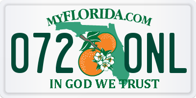 FL license plate 0720NL