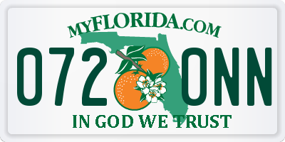 FL license plate 0720NN