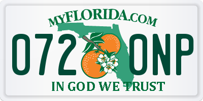 FL license plate 0720NP