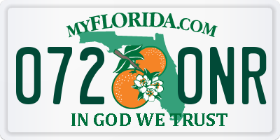 FL license plate 0720NR