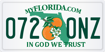 FL license plate 0720NZ