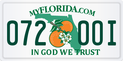 FL license plate 0720OI