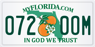 FL license plate 0720OM