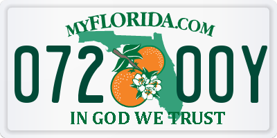 FL license plate 0720OY