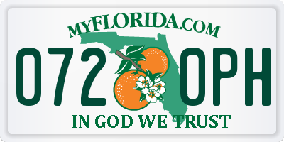 FL license plate 0720PH