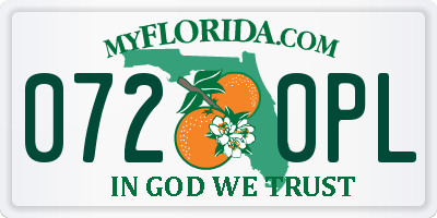 FL license plate 0720PL
