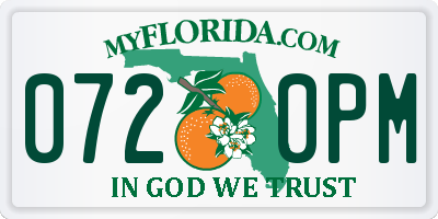 FL license plate 0720PM
