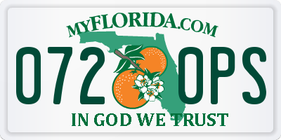 FL license plate 0720PS