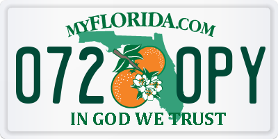 FL license plate 0720PY