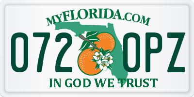 FL license plate 0720PZ