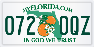 FL license plate 0720QZ