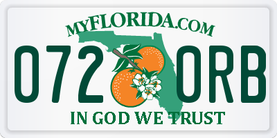 FL license plate 0720RB