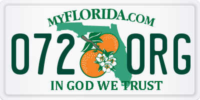 FL license plate 0720RG