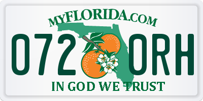 FL license plate 0720RH