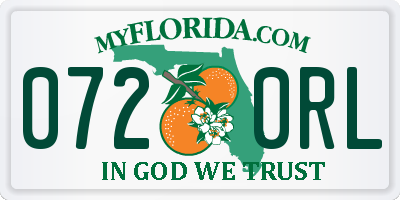 FL license plate 0720RL