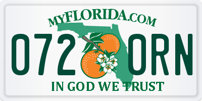 FL license plate 0720RN