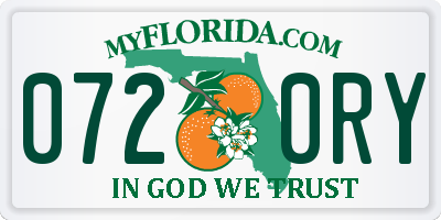 FL license plate 0720RY