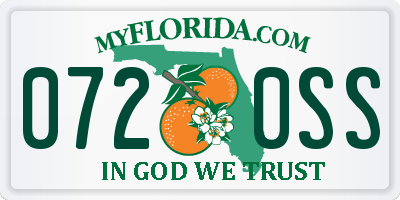 FL license plate 0720SS
