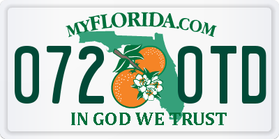 FL license plate 0720TD