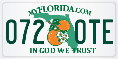 FL license plate 0720TE