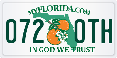 FL license plate 0720TH