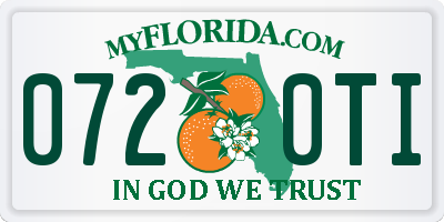 FL license plate 0720TI