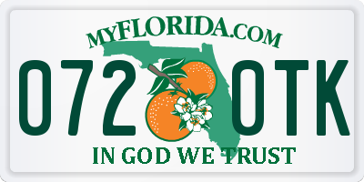 FL license plate 0720TK
