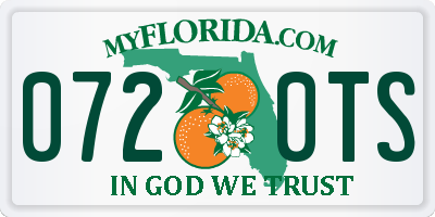 FL license plate 0720TS