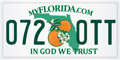 FL license plate 0720TT