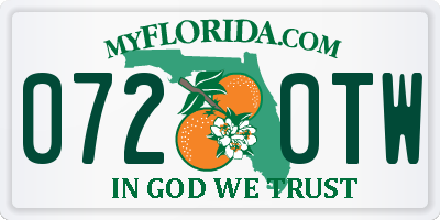 FL license plate 0720TW