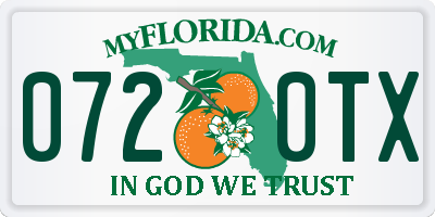 FL license plate 0720TX