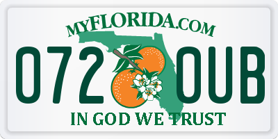 FL license plate 0720UB