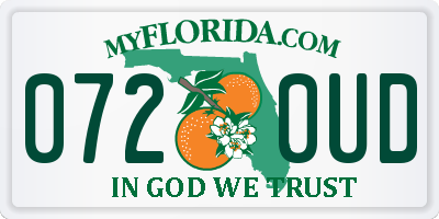 FL license plate 0720UD