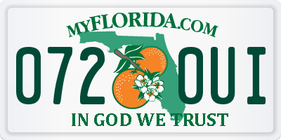 FL license plate 0720UI