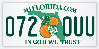 FL license plate 0720UU