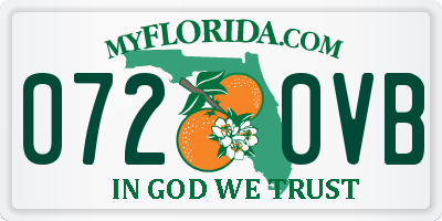 FL license plate 0720VB