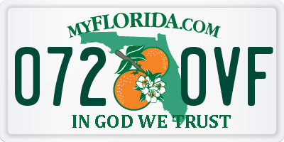FL license plate 0720VF