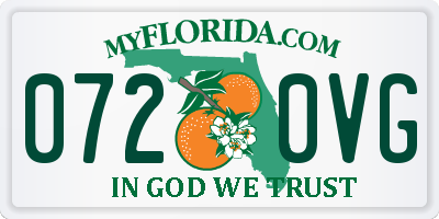 FL license plate 0720VG