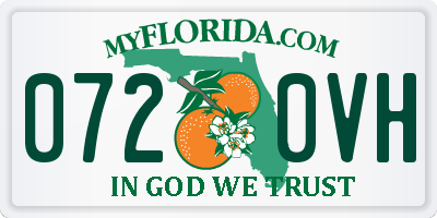 FL license plate 0720VH