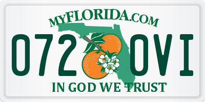FL license plate 0720VI