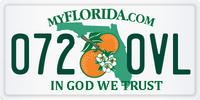 FL license plate 0720VL