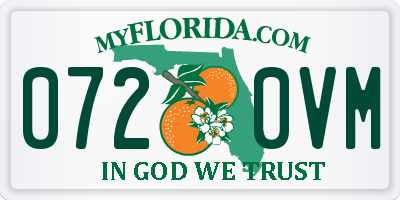 FL license plate 0720VM