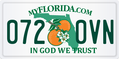FL license plate 0720VN