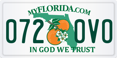 FL license plate 0720VO