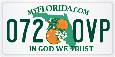 FL license plate 0720VP